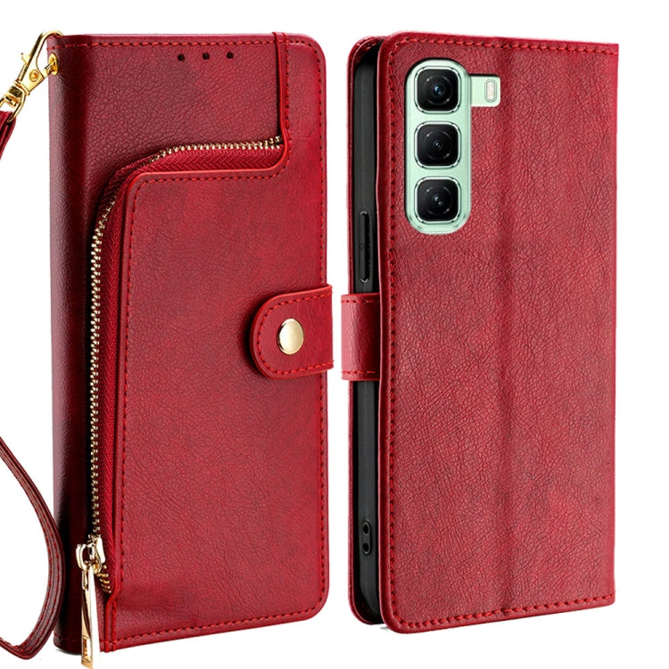 Zipper Bag Leather Phone Case, For Infinix Hot 60 5G, For Infinix Hot 60 Pro+ 4G, For Infinix Hot 60 Pro 4G, For Infinix Smart 10 4G, For Infinix Note 50s 5G, For Infinix Note 50x 5G, For Infinix Note 50 Pro+ 5G, For Infinix Note 50 4G                 ...