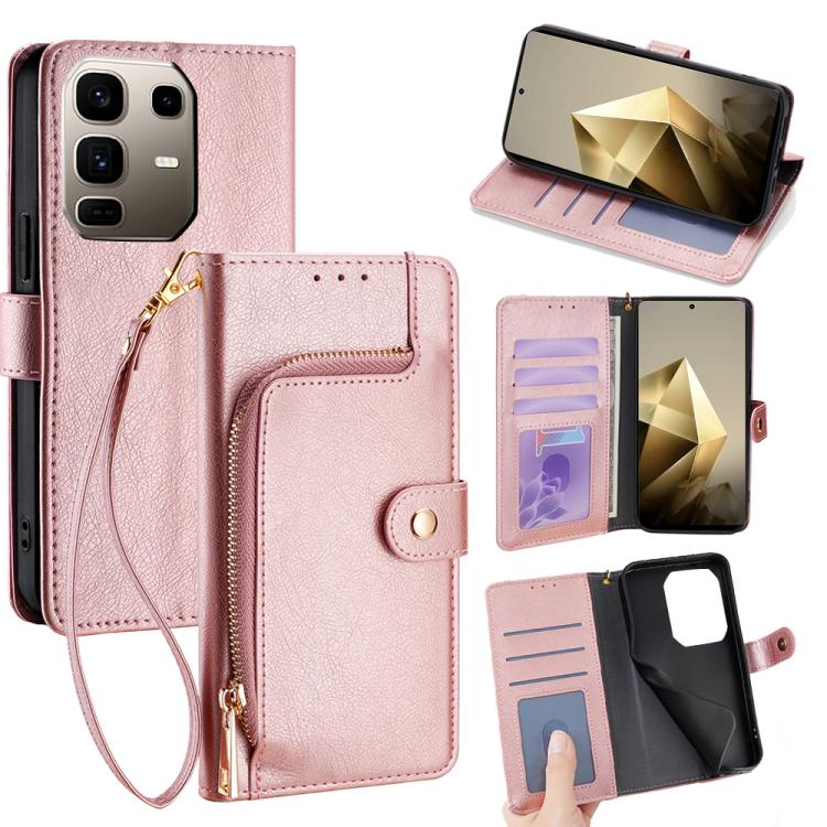 Zipper Bag Leather Phone Case, For Infinix Hot 60 5G, For Infinix Hot 60 Pro+ 4G, For Infinix Hot 60 Pro 4G, For Infinix Smart 10 4G, For Infinix Note 50s 5G, For Infinix Note 50x 5G, For Infinix Note 50 Pro+ 5G, For Infinix Note 50 4G                 ...