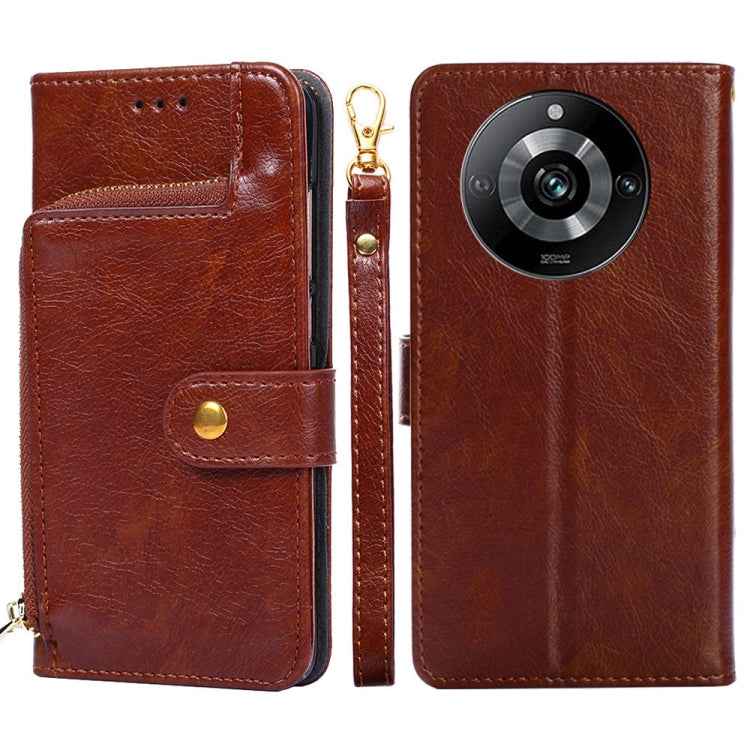 Zipper Bag Leather Phone Case, For Realme 12+ 5G, For Realme 12 Pro 5G, For Realme GT5 Pro 5G, For Realme 11 5G, For Realme 11 Pro / 11 Pro+ 5G, For Realme C65 4G