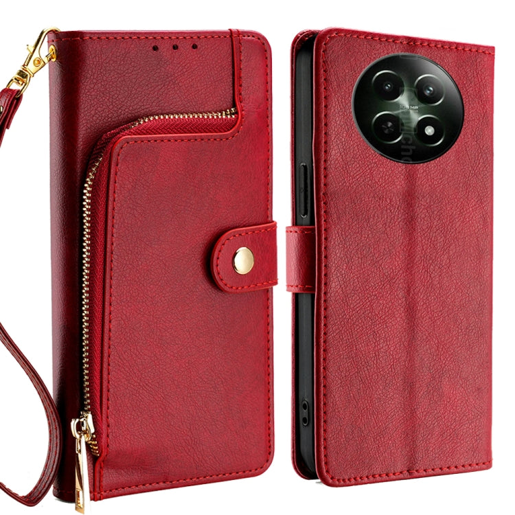Zipper Bag Leather Phone Case, For Realme GT Neo6 SE, For Realme 12 5G, For Realme 12+ 5G, For Realme 12 Pro 5G, For Realme GT5 Pro 5G, For Realme 11 5G, For Realme 11 Pro / 11 Pro+ 5G, For Realme C65 4G