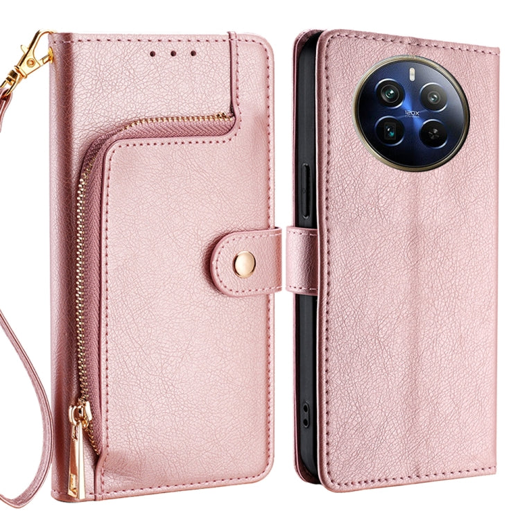 Zipper Bag Leather Phone Case, For Realme GT Neo6 SE, For Realme 12 5G, For Realme 12+ 5G, For Realme 12 Pro 5G, For Realme GT5 Pro 5G, For Realme 11 5G, For Realme 11 Pro / 11 Pro+ 5G, For Realme C65 4G