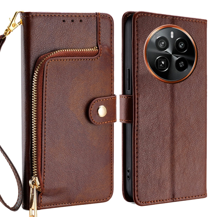 Zipper Bag Leather Phone Case, For Realme GT Neo6 SE, For Realme 12 5G, For Realme 12+ 5G, For Realme 12 Pro 5G, For Realme GT5 Pro 5G, For Realme 11 5G, For Realme 11 Pro / 11 Pro+ 5G, For Realme C65 4G