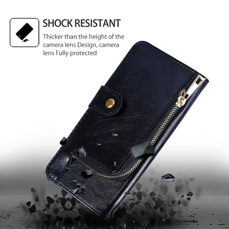 Zipper Bag Leather Phone Case, For Realme GT Neo6 SE, For Realme 12 5G, For Realme 12+ 5G, For Realme 12 Pro 5G, For Realme GT5 Pro 5G, For Realme 11 5G, For Realme 11 Pro / 11 Pro+ 5G, For Realme C65 4G