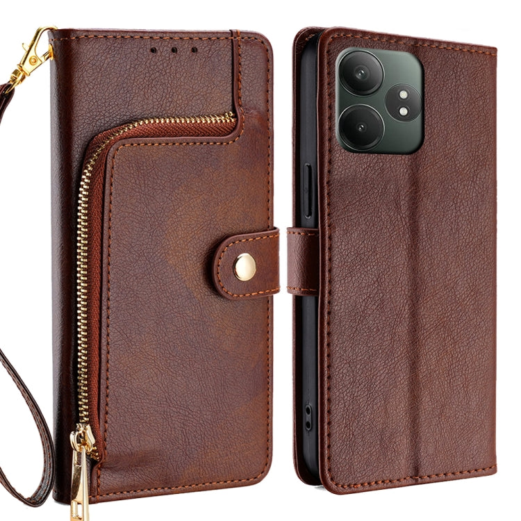 Zipper Bag Leather Phone Case, For Realme GT 7 5G Global, For Realme 14 5G Global, For Realme P3 Ultra 5G, For Realme P3 Pro 5G Global, For Realme 14 Pro+ 5G, For Realme 14 Pro 5G Global, For Realme C75 4G / 14x 5G Global, For Realme 13 Pro 5G         ...