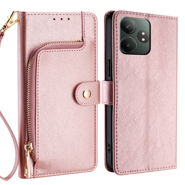 Zipper Bag Leather Phone Case, For Realme GT Neo6 SE, For Realme 12 5G, For Realme 12+ 5G, For Realme 12 Pro 5G, For Realme GT5 Pro 5G, For Realme 11 5G, For Realme 11 Pro / 11 Pro+ 5G, For Realme C65 4G