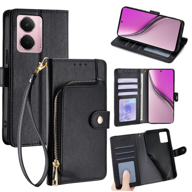 Zipper Bag Leather Phone Case, For Realme GT 7 5G Global, For Realme 14 5G Global, For Realme P3 Ultra 5G, For Realme P3 Pro 5G Global, For Realme 14 Pro+ 5G, For Realme 14 Pro 5G Global, For Realme C75 4G / 14x 5G Global, For Realme 13 Pro 5G         ...
