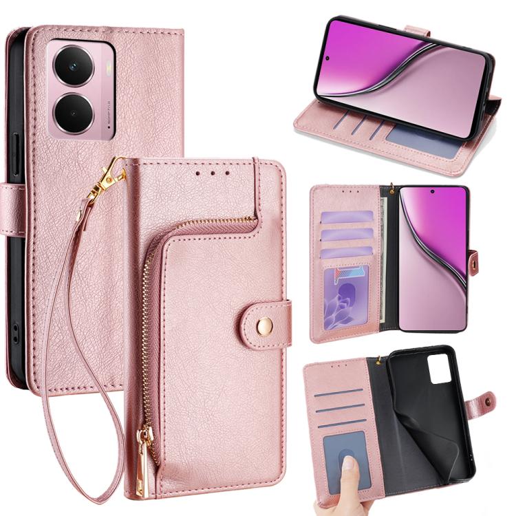 Zipper Bag Leather Phone Case, For Realme GT 7 5G Global, For Realme 14 5G Global, For Realme P3 Ultra 5G, For Realme P3 Pro 5G Global, For Realme 14 Pro+ 5G, For Realme 14 Pro 5G Global, For Realme C75 4G / 14x 5G Global, For Realme 13 Pro 5G         ...