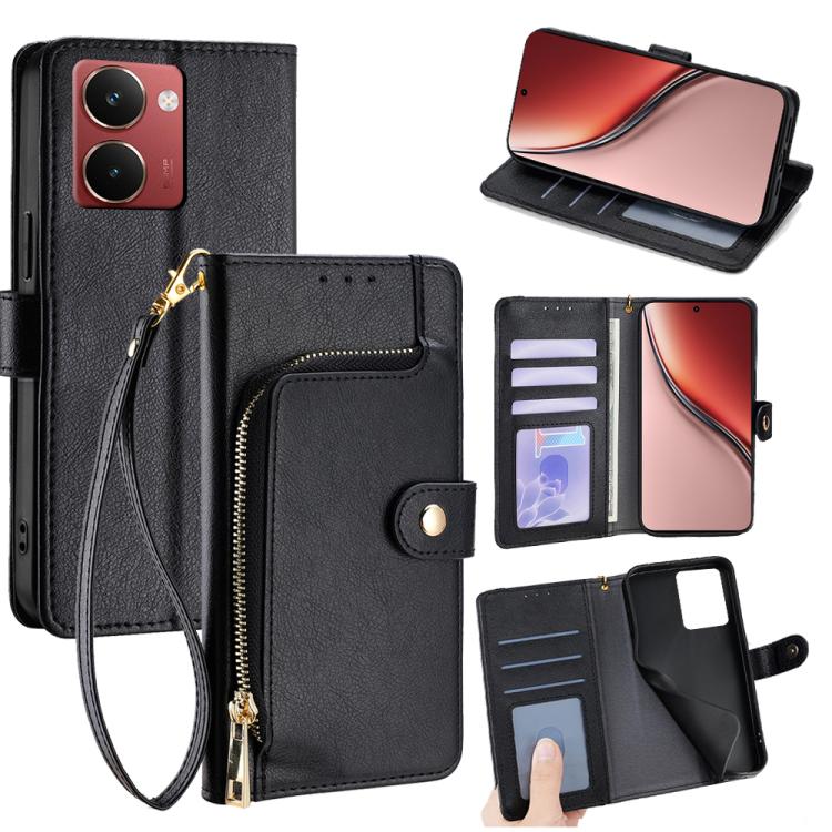 Zipper Bag Leather Phone Case, For Realme GT 7 5G Global, For Realme 14 5G Global, For Realme P3 Ultra 5G, For Realme P3 Pro 5G Global, For Realme 14 Pro+ 5G, For Realme 14 Pro 5G Global, For Realme C75 4G / 14x 5G Global, For Realme 13 Pro 5G         ...