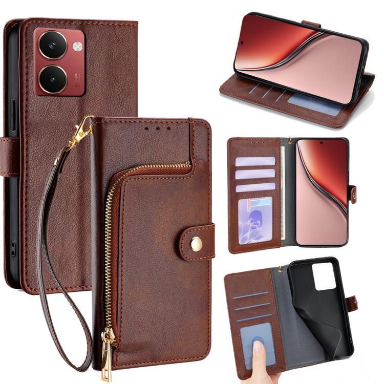 Zipper Bag Leather Phone Case, For Realme GT 7 5G Global, For Realme 14 5G Global, For Realme P3 Ultra 5G, For Realme P3 Pro 5G Global, For Realme 14 Pro+ 5G, For Realme 14 Pro 5G Global, For Realme C75 4G / 14x 5G Global, For Realme 13 Pro 5G         ...