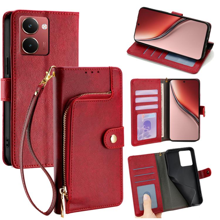 Zipper Bag Leather Phone Case, For Realme GT 7 5G Global, For Realme 14 5G Global, For Realme P3 Ultra 5G, For Realme P3 Pro 5G Global, For Realme 14 Pro+ 5G, For Realme 14 Pro 5G Global, For Realme C75 4G / 14x 5G Global, For Realme 13 Pro 5G         ...