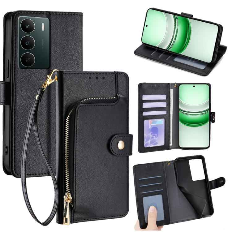 Zipper Bag Leather Phone Case, For Realme 15T 5G Global, For Realme C71 4G, For Realme GT 7 5G Global, For Realme 14 5G Global, For Realme P3 Ultra 5G, For Realme P3 Pro 5G Global, For Realme 14 Pro+ 5G, For Realme 14 Pro 5G Global                     ...