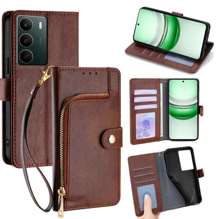 Zipper Bag Leather Phone Case, For Realme 15T 5G Global, For Realme C71 4G, For Realme GT 7 5G Global, For Realme 14 5G Global, For Realme P3 Ultra 5G, For Realme P3 Pro 5G Global, For Realme 14 Pro+ 5G, For Realme 14 Pro 5G Global                     ...