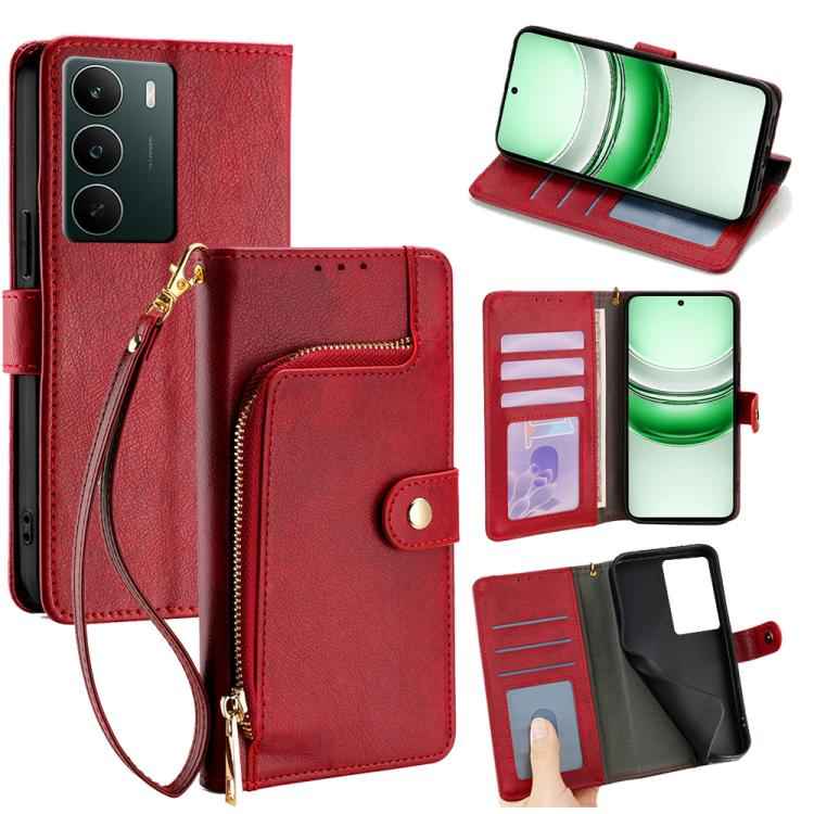 Zipper Bag Leather Phone Case, For Realme 15T 5G Global, For Realme C71 4G, For Realme GT 7 5G Global, For Realme 14 5G Global, For Realme P3 Ultra 5G, For Realme P3 Pro 5G Global, For Realme 14 Pro+ 5G, For Realme 14 Pro 5G Global                     ...