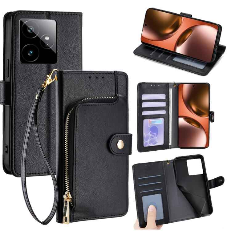Zipper Bag Leather Phone Case, For Realme 15T 5G Global, For Realme C71 4G, For Realme GT 7 5G Global, For Realme 14 5G Global, For Realme P3 Ultra 5G, For Realme P3 Pro 5G Global, For Realme 14 Pro+ 5G, For Realme 14 Pro 5G Global                     ...