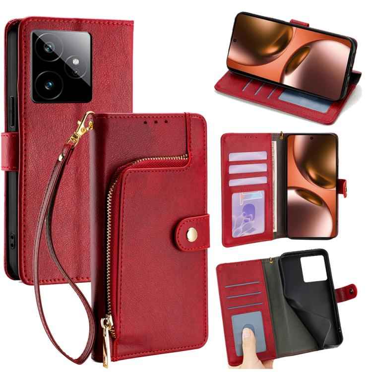 Zipper Bag Leather Phone Case, For Realme 15T 5G Global, For Realme C71 4G, For Realme GT 7 5G Global, For Realme 14 5G Global, For Realme P3 Ultra 5G, For Realme P3 Pro 5G Global, For Realme 14 Pro+ 5G, For Realme 14 Pro 5G Global                     ...