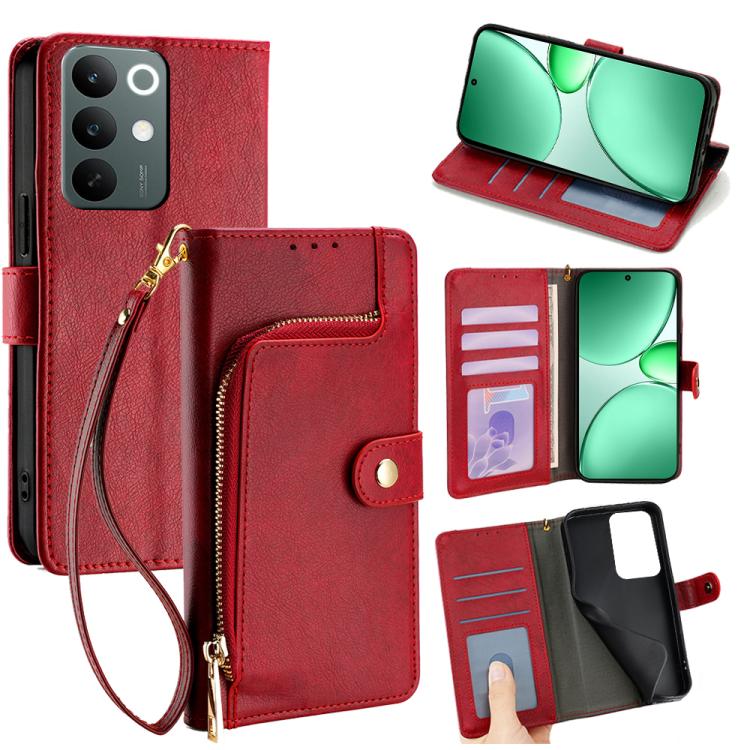 Zipper Bag Leather Phone Case, For Realme P4 Power 5G, For Realme Note 80 4G, For Realme C83 5G, For Realme Neo8 5G, For Realme 16 5G Global, For Realme 16 Pro+ 5G, For Realme 16 Pro 5G, For Realme P4x 5G, For Realme C85 5G, For Realme C85 Pro 4G      ...