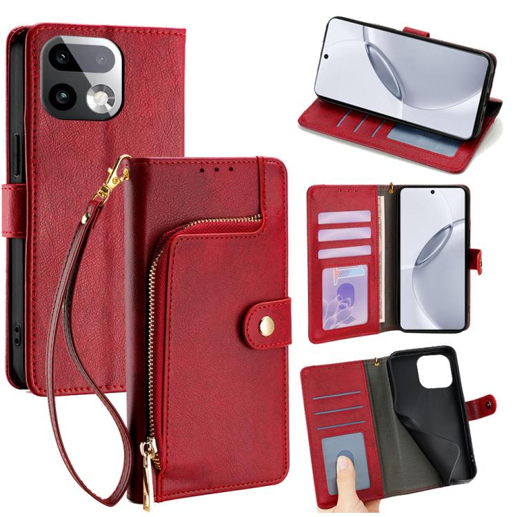 Zipper Bag Leather Phone Case, For Realme P4 Power 5G, For Realme Note 80 4G, For Realme C83 5G, For Realme Neo8 5G, For Realme 16 5G Global, For Realme 16 Pro+ 5G, For Realme 16 Pro 5G, For Realme P4x 5G, For Realme C85 5G, For Realme C85 Pro 4G      ...