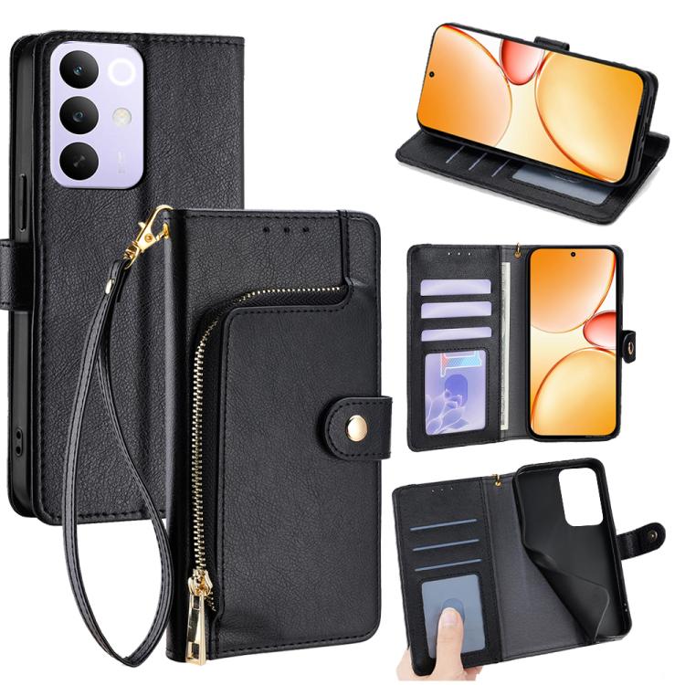 Zipper Bag Leather Phone Case, For Realme P4 Power 5G, For Realme Note 80 4G, For Realme C83 5G, For Realme Neo8 5G, For Realme 16 5G Global, For Realme 16 Pro+ 5G, For Realme 16 Pro 5G, For Realme P4x 5G, For Realme C85 5G, For Realme C85 Pro 4G      ...