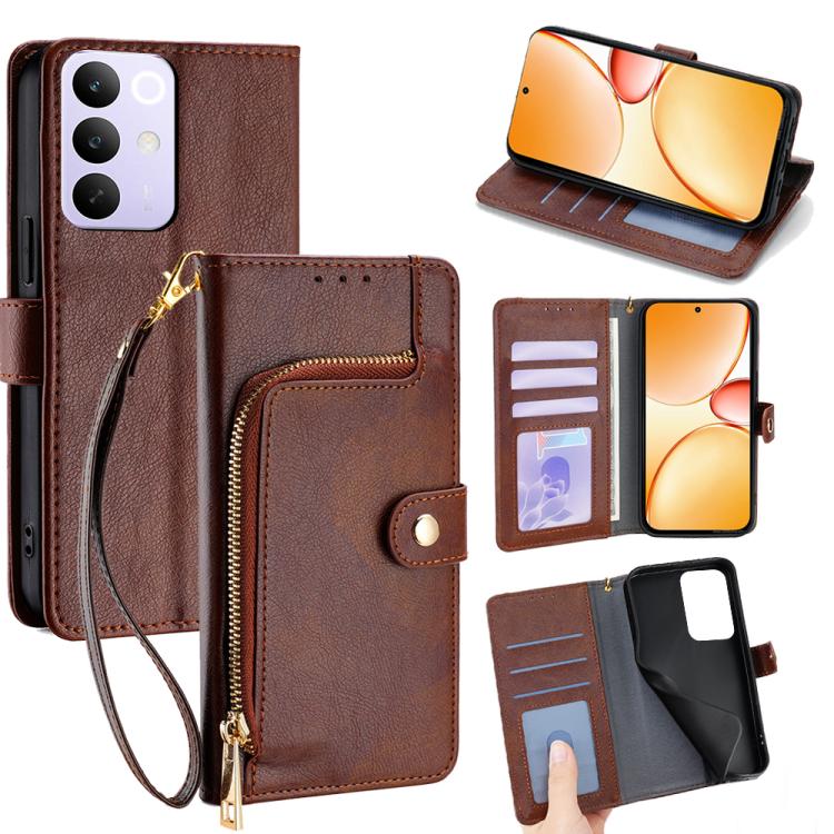 Zipper Bag Leather Phone Case, For Realme P4 Power 5G, For Realme Note 80 4G, For Realme C83 5G, For Realme Neo8 5G, For Realme 16 5G Global, For Realme 16 Pro+ 5G, For Realme 16 Pro 5G, For Realme P4x 5G, For Realme C85 5G, For Realme C85 Pro 4G      ...