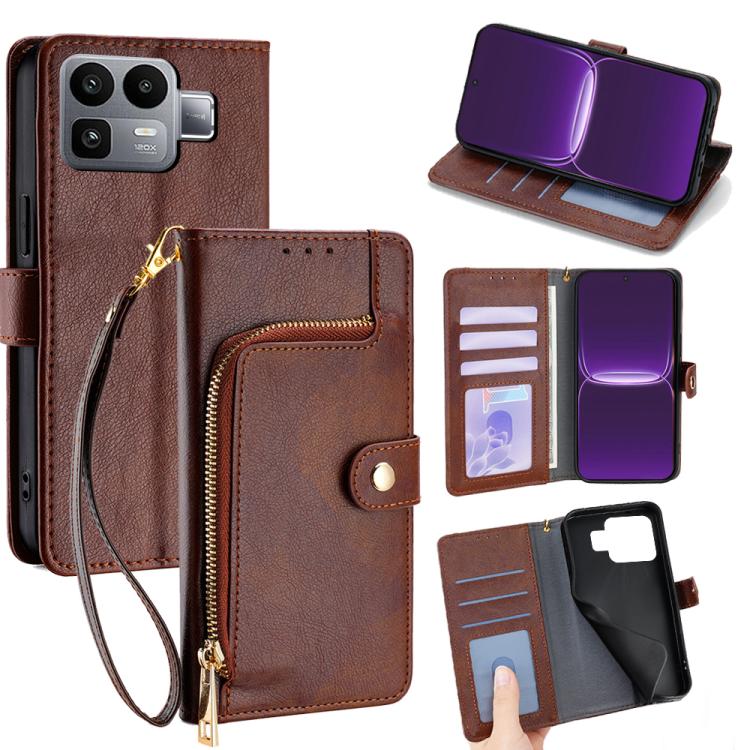 Zipper Bag Leather Phone Case, For Realme P4 Power 5G, For Realme Note 80 4G, For Realme C83 5G, For Realme Neo8 5G, For Realme 16 5G Global, For Realme 16 Pro+ 5G, For Realme 16 Pro 5G, For Realme P4x 5G, For Realme C85 5G, For Realme C85 Pro 4G      ...