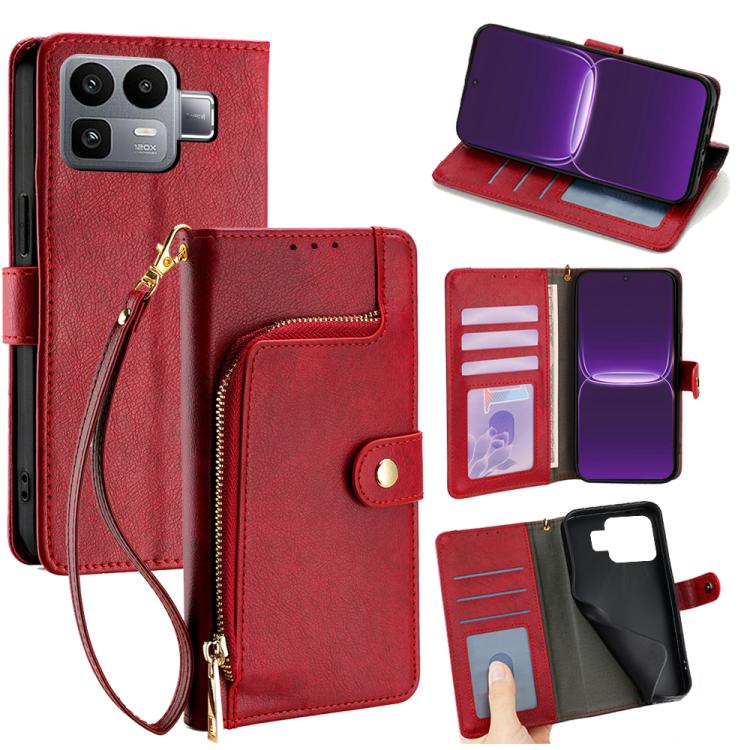 Zipper Bag Leather Phone Case, For Realme P4 Power 5G, For Realme Note 80 4G, For Realme C83 5G, For Realme Neo8 5G, For Realme 16 5G Global, For Realme 16 Pro+ 5G, For Realme 16 Pro 5G, For Realme P4x 5G, For Realme C85 5G, For Realme C85 Pro 4G      ...