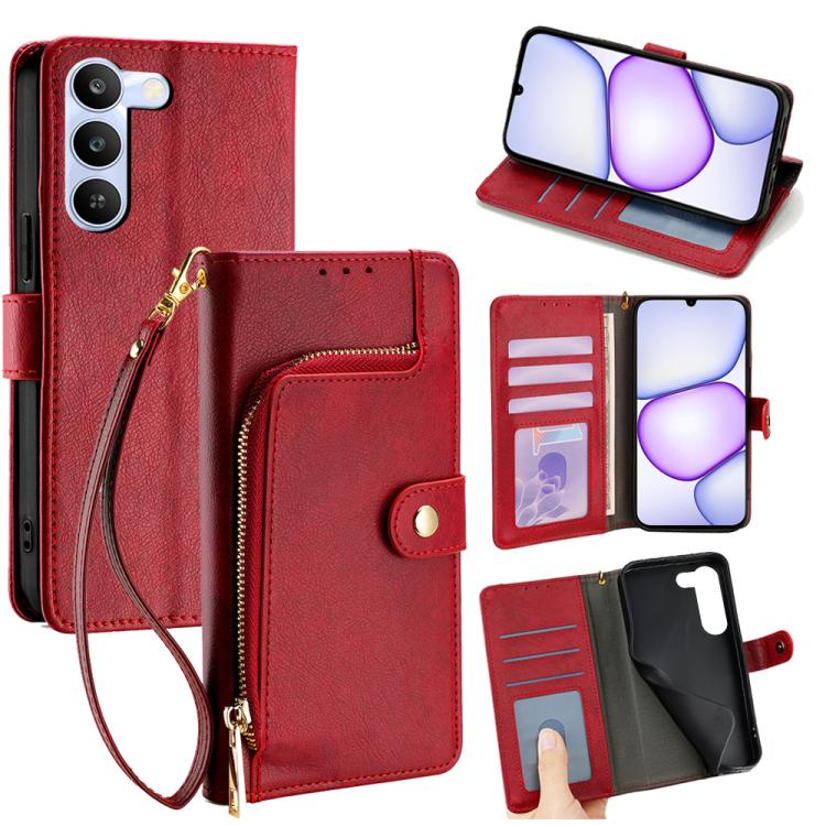 Zipper Bag Leather Phone Case, For Realme P4 Power 5G, For Realme Note 80 4G, For Realme C83 5G, For Realme Neo8 5G, For Realme 16 5G Global, For Realme 16 Pro+ 5G, For Realme 16 Pro 5G, For Realme P4x 5G, For Realme C85 5G, For Realme C85 Pro 4G      ...