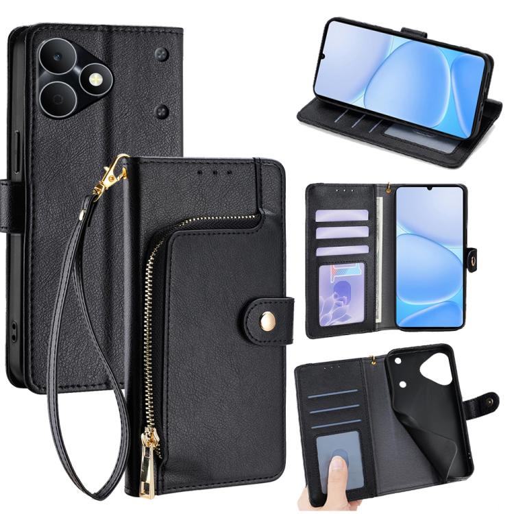 Zipper Bag Leather Phone Case, For Realme P4 Power 5G, For Realme Note 80 4G, For Realme C83 5G, For Realme Neo8 5G, For Realme 16 5G Global, For Realme 16 Pro+ 5G, For Realme 16 Pro 5G, For Realme P4x 5G, For Realme C85 5G, For Realme C85 Pro 4G      ...