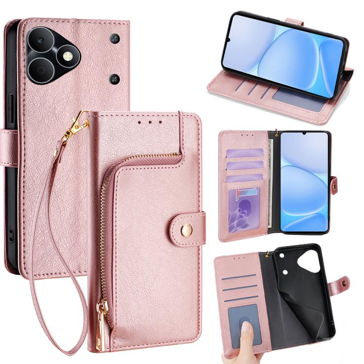Zipper Bag Leather Phone Case, For Realme P4 Power 5G, For Realme Note 80 4G, For Realme C83 5G, For Realme Neo8 5G, For Realme 16 5G Global, For Realme 16 Pro+ 5G, For Realme 16 Pro 5G, For Realme P4x 5G, For Realme C85 5G, For Realme C85 Pro 4G      ...