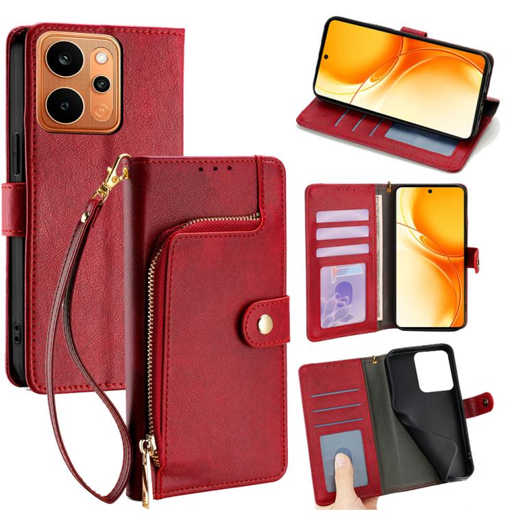 Zipper Bag Leather Phone Case, For Realme P4 Power 5G, For Realme Note 80 4G, For Realme C83 5G, For Realme Neo8 5G, For Realme 16 5G Global, For Realme 16 Pro+ 5G, For Realme 16 Pro 5G, For Realme P4x 5G, For Realme C85 5G, For Realme C85 Pro 4G      ...