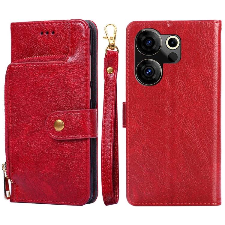Zipper Bag Leather Phone Case, For Tecno Camon 30 Pro 5G, For Tecno Camon 30, For Tecno Camon 20 Premier 5G, For Tecno Camon 20 Pro 5G, For Tecno Camon 20 Pro 4G
