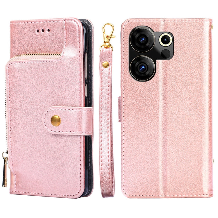 Zipper Bag Leather Phone Case, For Tecno Pova Slim 5G / Spark Slim 4G, For Tecno Pova 7 Pro, For Tecno Spark 40 Pro+ 4G, For Tecno Spark 40 Pro 4G, For Tecno Camon 40 Premier 5G, For Tecno Spark 30 4G, For Tecno Pova 6 Neo 5G, For Tecno Spark 30C 4G   ...