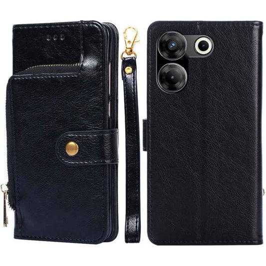 Zipper Bag Leather Phone Case, For Tecno Camon 20 Pro 5G, For Tecno Camon 20 Pro 4G