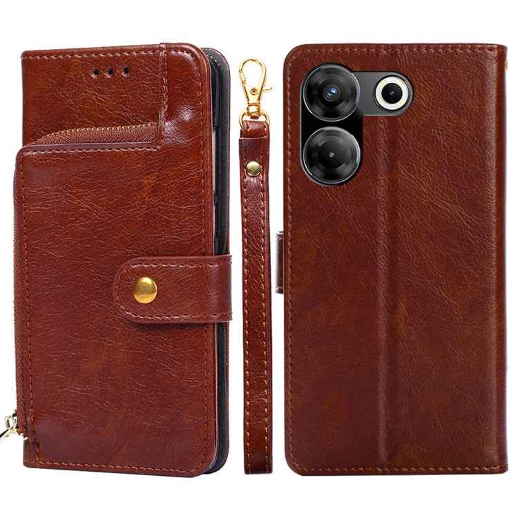 Zipper Bag Leather Phone Case, For Tecno Camon 20 Pro 5G, For Tecno Camon 20 Pro 4G