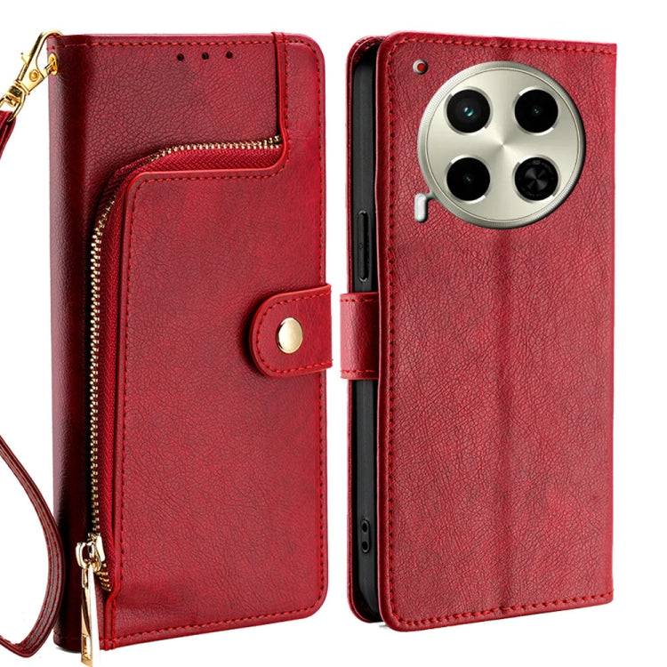 Zipper Bag Leather Phone Case, For Tecno Camon 30 Pro 5G, For Tecno Camon 30, For Tecno Camon 20 Premier 5G, For Tecno Camon 20 Pro 5G, For Tecno Camon 20 Pro 4G
