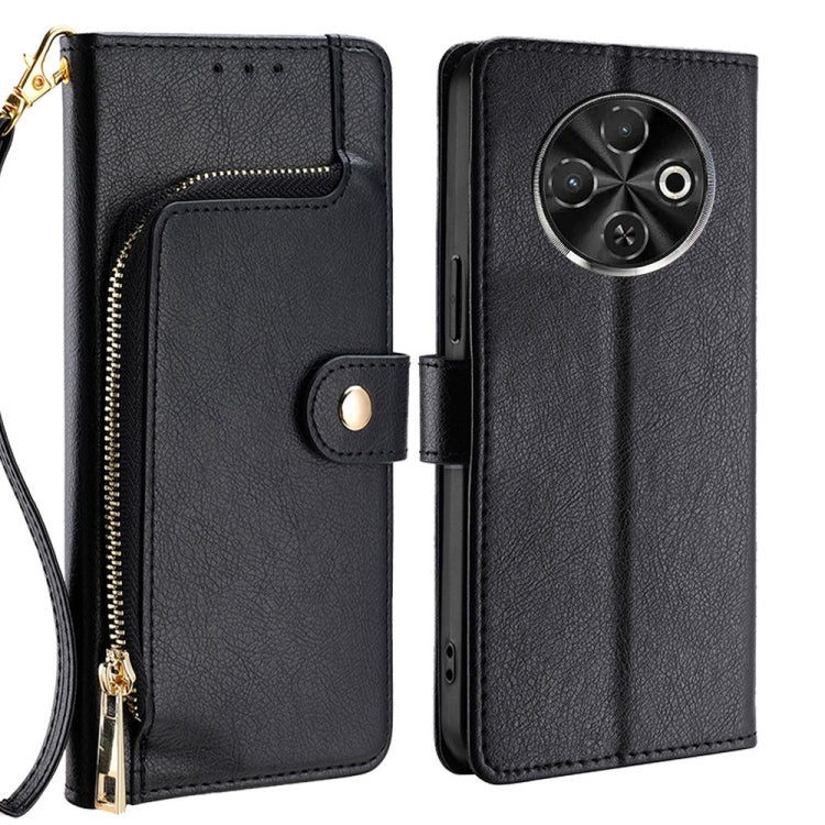 Zipper Bag Leather Phone Case, For Tecno Pova Slim 5G / Spark Slim 4G, For Tecno Pova 7 Pro, For Tecno Spark 40 Pro+ 4G, For Tecno Spark 40 Pro 4G, For Tecno Camon 40 Premier 5G, For Tecno Spark 30 4G, For Tecno Pova 6 Neo 5G, For Tecno Spark 30C 4G   ...