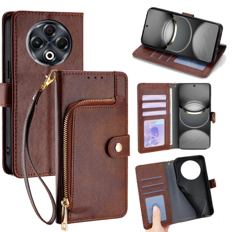 Zipper Bag Leather Phone Case, For Tecno Pova Slim 5G / Spark Slim 4G, For Tecno Pova 7 Pro, For Tecno Spark 40 Pro+ 4G, For Tecno Spark 40 Pro 4G, For Tecno Camon 40 Premier 5G, For Tecno Spark 30 4G, For Tecno Pova 6 Neo 5G, For Tecno Spark 30C 4G   ...