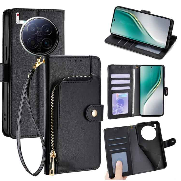 Zipper Bag Leather Phone Case, For Tecno Pova Slim 5G / Spark Slim 4G, For Tecno Pova 7 Pro, For Tecno Spark 40 Pro+ 4G, For Tecno Spark 40 Pro 4G, For Tecno Camon 40 Premier 5G, For Tecno Spark 30 4G, For Tecno Pova 6 Neo 5G, For Tecno Spark 30C 4G   ...
