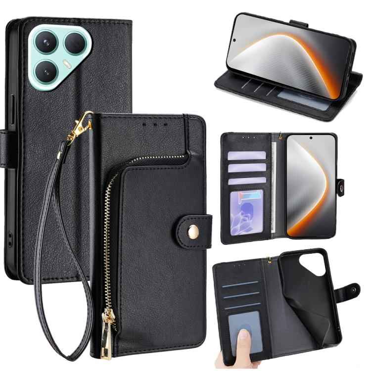 Zipper Bag Leather Phone Case, For Tecno Pova Slim 5G / Spark Slim 4G, For Tecno Pova 7 Pro, For Tecno Spark 40 Pro+ 4G, For Tecno Spark 40 Pro 4G, For Tecno Camon 40 Premier 5G, For Tecno Spark 30 4G, For Tecno Pova 6 Neo 5G, For Tecno Spark 30C 4G   ...