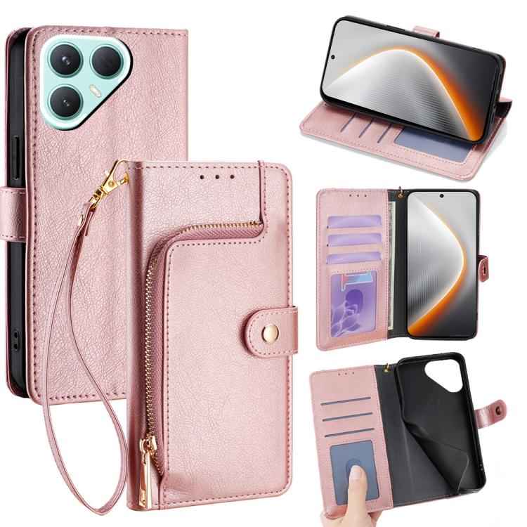 Zipper Bag Leather Phone Case, For Tecno Pova Slim 5G / Spark Slim 4G, For Tecno Pova 7 Pro, For Tecno Spark 40 Pro+ 4G, For Tecno Spark 40 Pro 4G, For Tecno Camon 40 Premier 5G, For Tecno Spark 30 4G, For Tecno Pova 6 Neo 5G, For Tecno Spark 30C 4G   ...