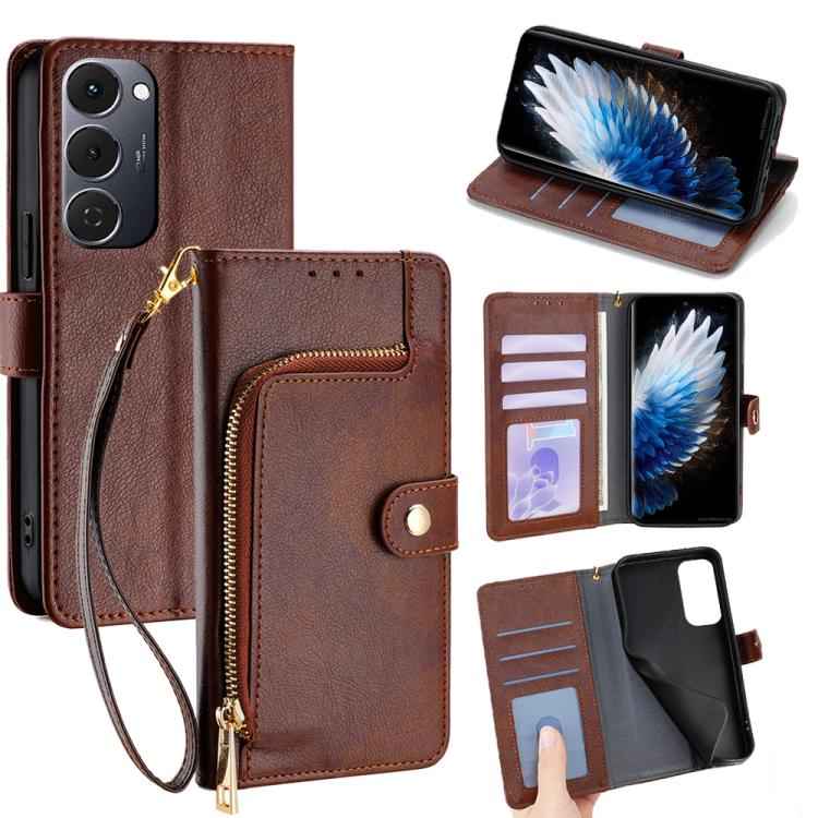Zipper Bag Leather Phone Case, For Tecno Pova Slim 5G / Spark Slim 4G, For Tecno Pova 7 Pro, For Tecno Spark 40 Pro+ 4G, For Tecno Spark 40 Pro 4G, For Tecno Camon 40 Premier 5G, For Tecno Spark 30 4G, For Tecno Pova 6 Neo 5G, For Tecno Spark 30C 4G   ...