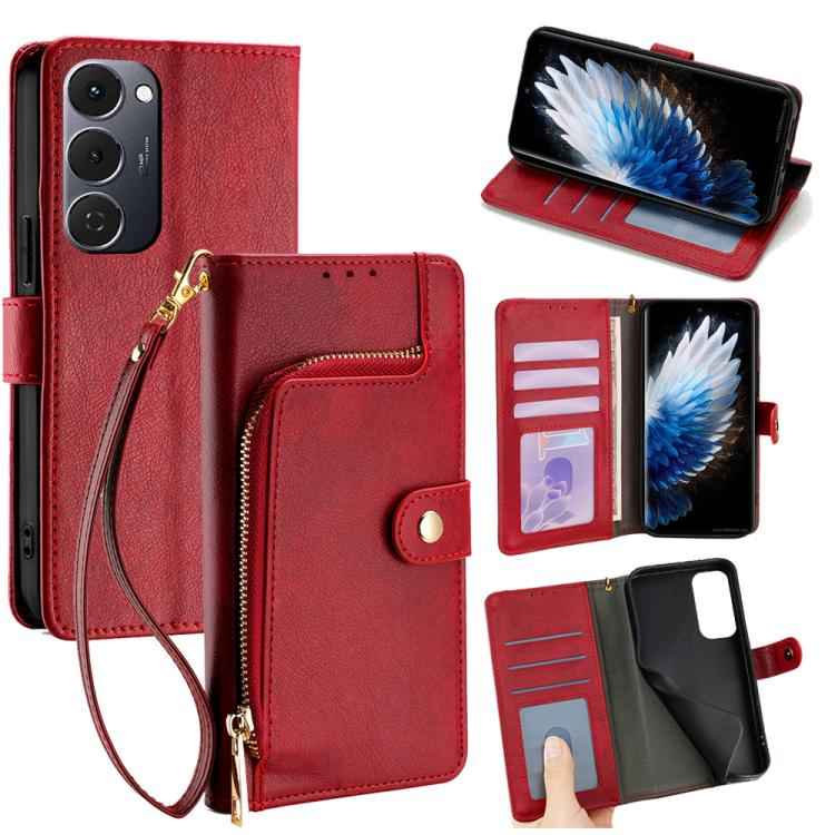Zipper Bag Leather Phone Case, For Tecno Pova Slim 5G / Spark Slim 4G, For Tecno Pova 7 Pro, For Tecno Spark 40 Pro+ 4G, For Tecno Spark 40 Pro 4G, For Tecno Camon 40 Premier 5G, For Tecno Spark 30 4G, For Tecno Pova 6 Neo 5G, For Tecno Spark 30C 4G   ...