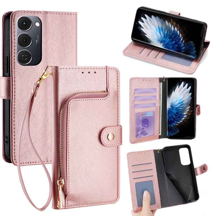 Zipper Bag Leather Phone Case, For Tecno Pova Slim 5G / Spark Slim 4G, For Tecno Pova 7 Pro, For Tecno Spark 40 Pro+ 4G, For Tecno Spark 40 Pro 4G, For Tecno Camon 40 Premier 5G, For Tecno Spark 30 4G, For Tecno Pova 6 Neo 5G, For Tecno Spark 30C 4G   ...