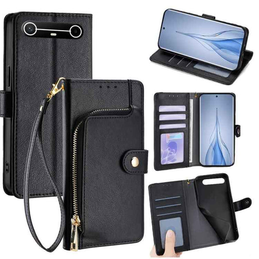 Zipper Bag Leather Phone Case, For Tecno Pova Slim 5G / Spark Slim 4G, For Tecno Pova 7 Pro, For Tecno Spark 40 Pro+ 4G, For Tecno Spark 40 Pro 4G, For Tecno Camon 40 Premier 5G, For Tecno Spark 30 4G, For Tecno Pova 6 Neo 5G, For Tecno Spark 30C 4G   ...