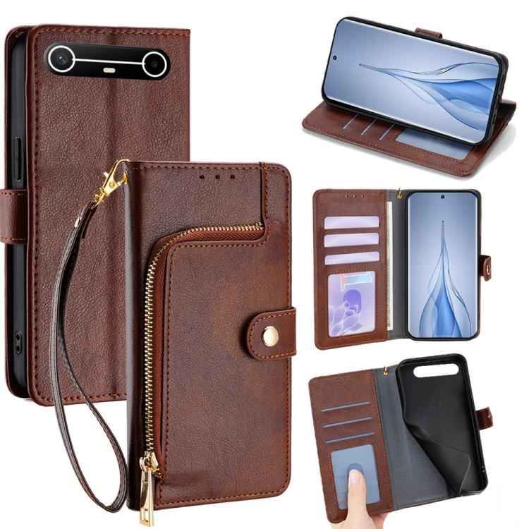 Zipper Bag Leather Phone Case, For Tecno Pova Slim 5G / Spark Slim 4G, For Tecno Pova 7 Pro, For Tecno Spark 40 Pro+ 4G, For Tecno Spark 40 Pro 4G, For Tecno Camon 40 Premier 5G, For Tecno Spark 30 4G, For Tecno Pova 6 Neo 5G, For Tecno Spark 30C 4G   ...