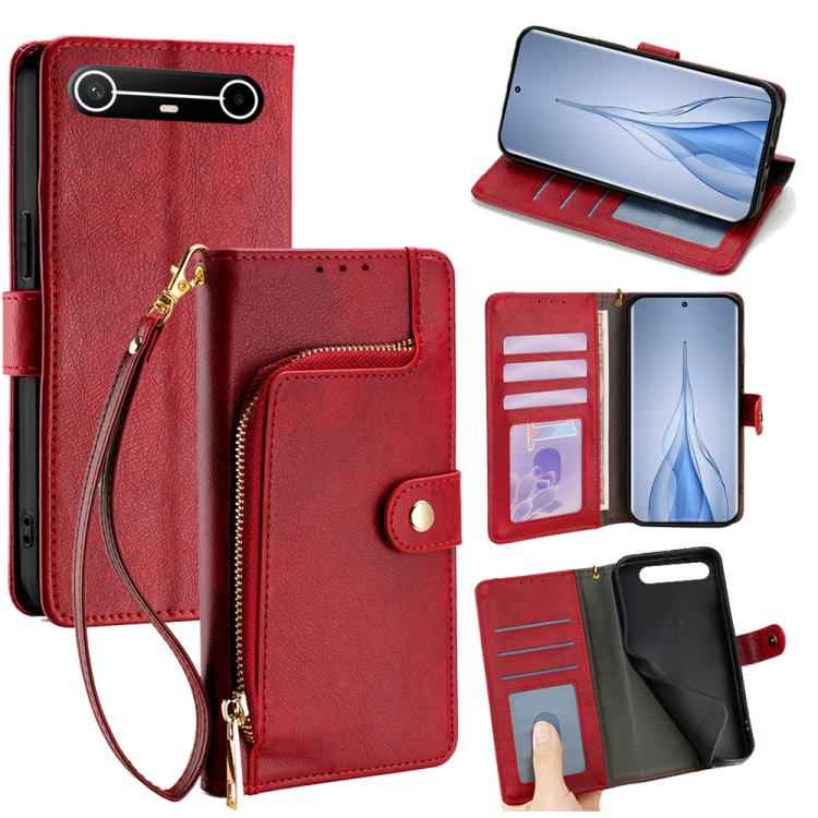 Zipper Bag Leather Phone Case, For Tecno Pova Slim 5G / Spark Slim 4G, For Tecno Pova 7 Pro, For Tecno Spark 40 Pro+ 4G, For Tecno Spark 40 Pro 4G, For Tecno Camon 40 Premier 5G, For Tecno Spark 30 4G, For Tecno Pova 6 Neo 5G, For Tecno Spark 30C 4G   ...