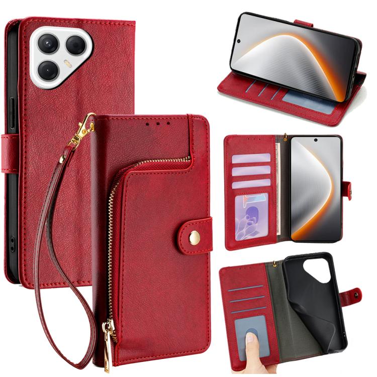Zipper Bag Leather Phone Case, For Tecno Pova Curve 2 5G, For Tecno Camon 50 Pro 4G, For Tecno Camon 50 4G, For Tecno Pova Slim 5G / Spark Slim 4G, For Tecno Pova 7 Pro, For Tecno Pova 7 5G, For Tecno Spark 40 Pro+ 4G, For Tecno Spark 40 Pro 4G        ...