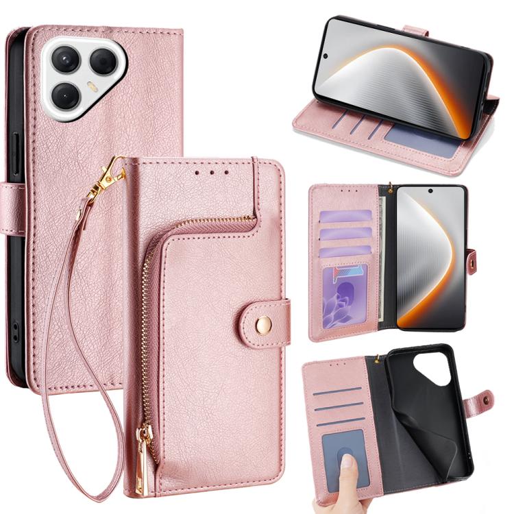 Zipper Bag Leather Phone Case, For Tecno Pova Slim 5G / Spark Slim 4G, For Tecno Pova 7 Pro, For Tecno Pova 7 5G, For Tecno Spark 40 Pro+ 4G, For Tecno Spark 40 Pro 4G, For Tecno Camon 40 Premier 5G, For Tecno Spark 30 4G, For Tecno Pova 6 Neo 5G      ...
