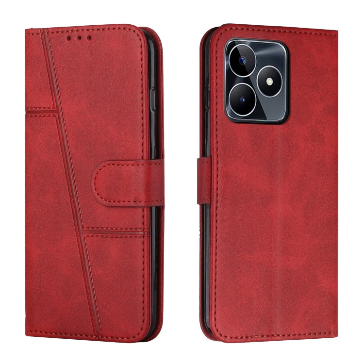 Stitching Calf Texture Buckle Leather Phone Case, For Realme 12+, For Realme 12 Pro+, For Realme C67 4G Global, For Realme 11 4G, For Realme 11 5G, For Realme C53/Narzo N53, For Realme 11, For Realme 11 Pro/11 Pro+