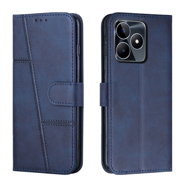 Stitching Calf Texture Buckle Leather Phone Case, For Realme 12+, For Realme 12 Pro+, For Realme C67 4G Global, For Realme 11 4G, For Realme 11 5G, For Realme C53/Narzo N53, For Realme 11, For Realme 11 Pro/11 Pro+