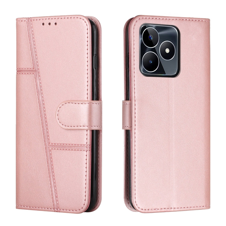 Stitching Calf Texture Buckle Leather Phone Case, For Realme 12+, For Realme 12 Pro+, For Realme C67 4G Global, For Realme 11 4G, For Realme 11 5G, For Realme C53/Narzo N53, For Realme 11, For Realme 11 Pro/11 Pro+